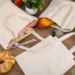 Workhive 12pcs Canvas Bags with Handles Bulk, 10x11.7 Inch Blank Canvas Tote Bags, Reusable Canvas Grocery Bags Shopping Bags, Blank Cotton Tote Bags for Crafts Painting DIY, Washable Gift Bags, Beige